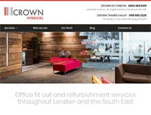 Tablet Screenshot of crowninteriors.com